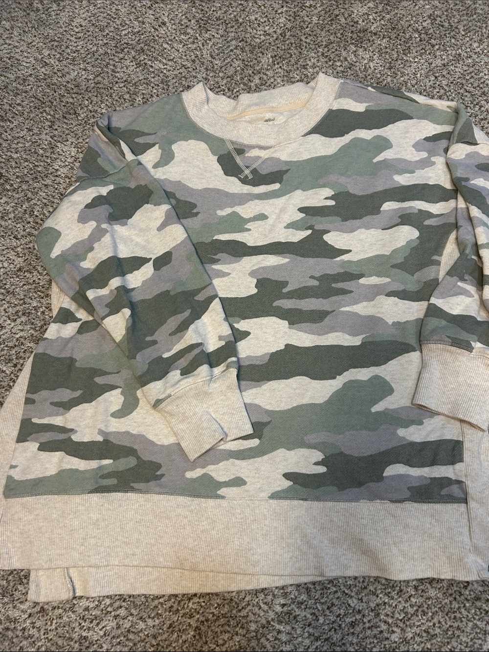 aerie Camo Crewneck Sweatshirt